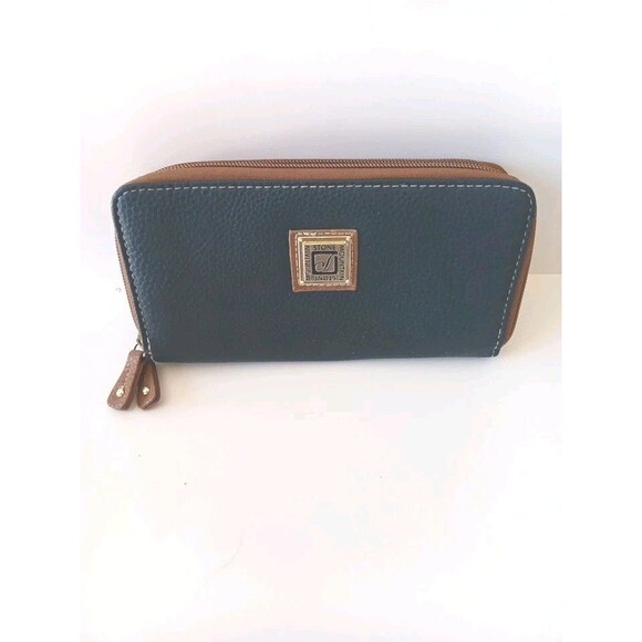 Stone Mountain Handbags - Stone Mountain Wallet Zip Around Continental Organizer Faux Pebble Leather